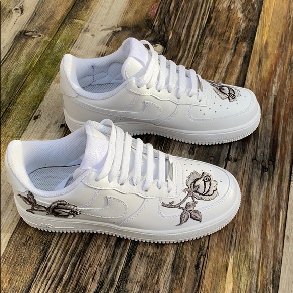 rose embroidered air force 1